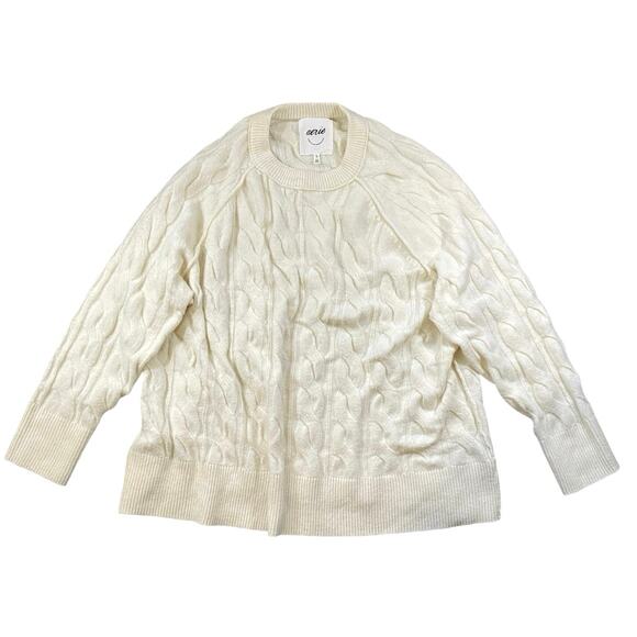 aerie Sweaters - Aerie Oversized Ivory Cable Knit Sweater NWT - XL